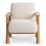 Caprice Accent Chair, Light Beige/ Natural-Furniture - Chairs-High Fashion Home