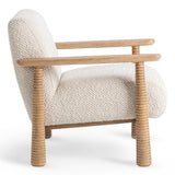 Caprice Accent Chair, Light Beige/ Natural-Furniture - Chairs-High Fashion Home