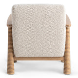 Caprice Accent Chair, Light Beige/ Natural-Furniture - Chairs-High Fashion Home