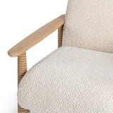 Caprice Accent Chair, Light Beige/ Natural-Furniture - Chairs-High Fashion Home