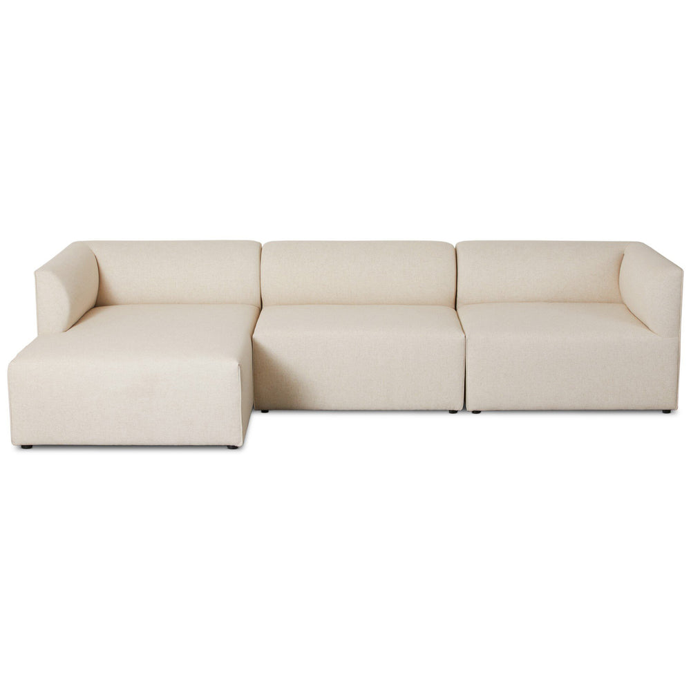 Caprio 3 Piece Sectional w/ Left Chaise, Antwerp Natural by Four Hands