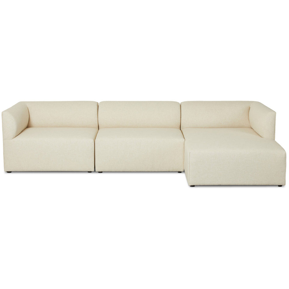 Caprio 3 Piece Sectional w/ Right Chaise, Antwerp Natural by Four Hands