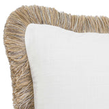 Cara Lumbar Pillow, Ivory/Natural