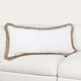 Cara Lumbar Pillow, Ivory/Natural