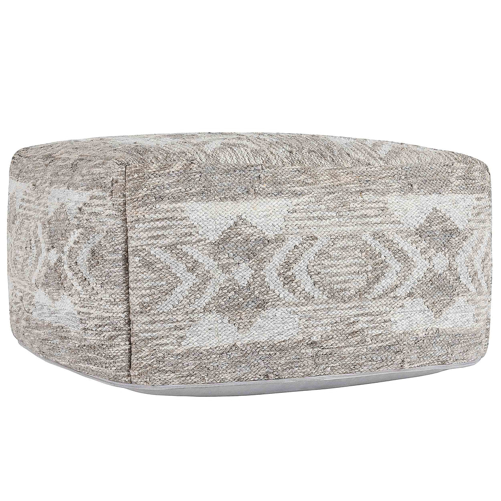 Caravan Pouf, Gray Multi-Furniture - Chairs-High Fashion Home