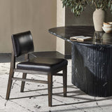 Carlo Leather Dining Chair, Sonoma Black, Set of 2-Furniture - Dining-High Fashion Home
