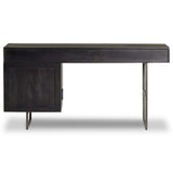 Carmel Desk, Black Wash w/Black Cane-Furniture - Office-High Fashion Home
