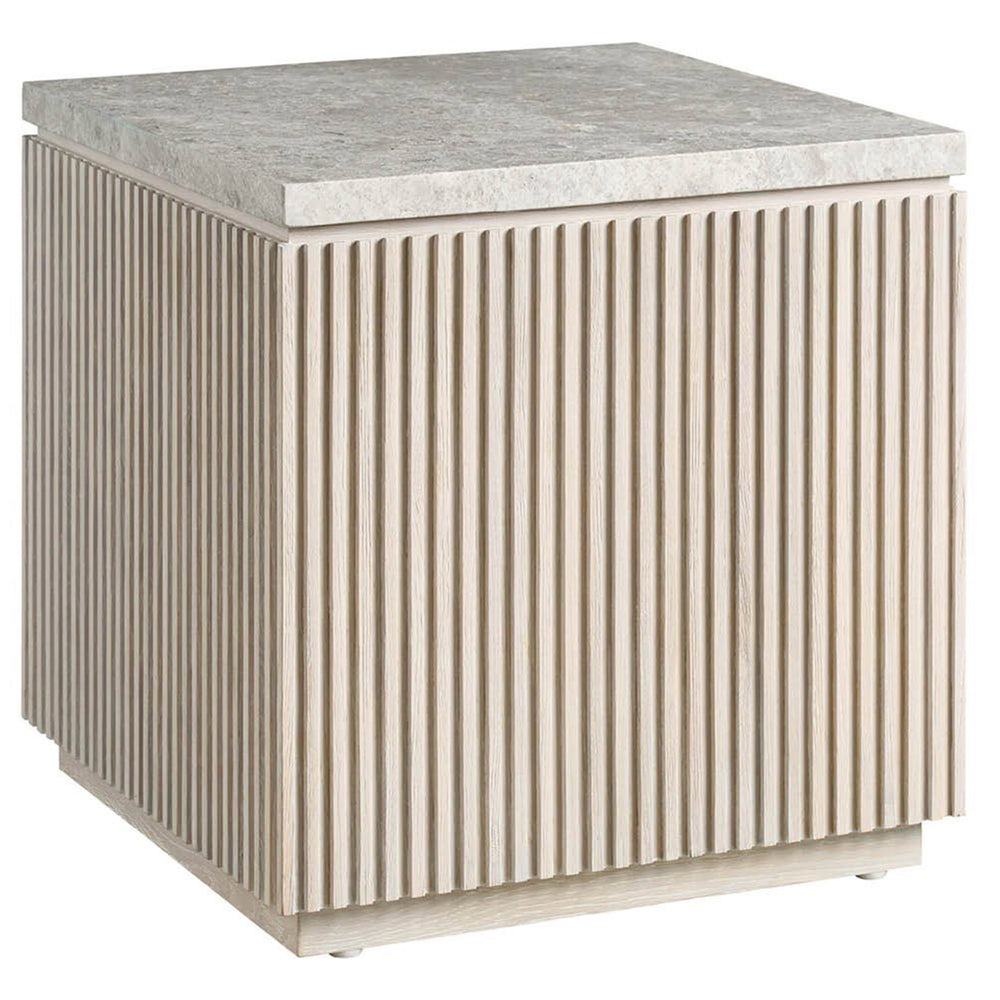 Carmen Side Table, White Oak-Furniture - Accent Tables-High Fashion Home