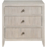 Carmen Three Drawer Nightstand, White Oak