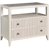 Carmen Two Drawer Nightstand, White Oak