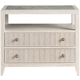 Carmen Two Drawer Nightstand, White Oak