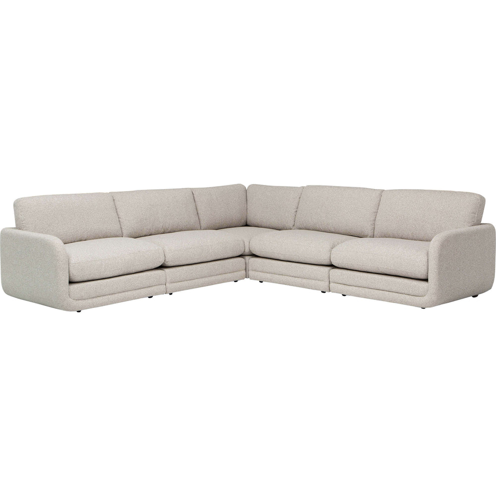Carmine 5 Piece Sectional, Diano Oyster-Furniture - Sofas-High Fashion Home