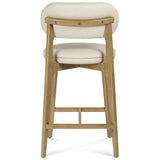 Carnation Vegan Leather Counter Stool, Cream