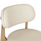 Carnation Vegan Leather Counter Stool, Cream