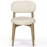 Carnation Vegan Leather Dining Chair, Cream