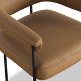 Carrie Leather Dining Chair, Maestro Camel, Set of 2 by Four Hands-Furniture - Dining-High Fashion Home