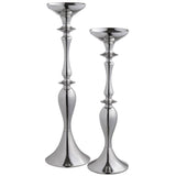 Carson Candleholders, Silver, Set of 2-Accessories-High Fashion Home