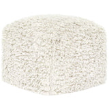 Carters Pouf, Ivory-Furniture - Chairs-High Fashion Home