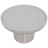 Carved Wood Base Coffee Table, White Wash-Furniture - Accent Tables-High Fashion Home