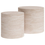 Carzo Coffee Table Set, Stone Beige-Furniture - Accent Tables-High Fashion Home