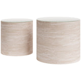 Carzo Coffee Table Set, Stone Beige