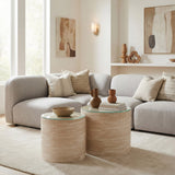 Carzo Coffee Table Set, Stone Beige