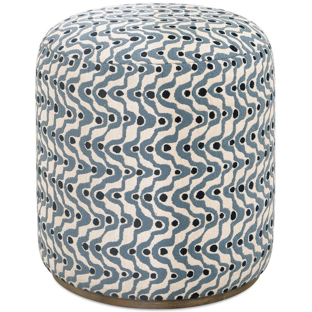 Cas Ottoman, Blue-Furniture - Chairs-High Fashion Home
