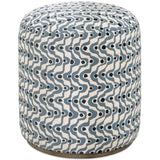 Cas Ottoman, Blue-Furniture - Chairs-High Fashion Home