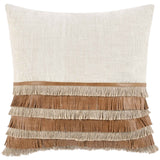Casa Leather Pillow, Chestnut/Natural