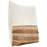Casa Leather Pillow, Chestnut/Natural