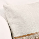 Casa Leather Pillow, Chestnut/Natural