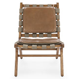 Casen Leather Accent Chair, Tan-Furniture - Chairs-High Fashion Home
