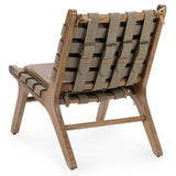 Casen Leather Accent Chair, Tan-Furniture - Chairs-High Fashion Home