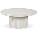Cassandra Outdoor Round Coffee Table, Ivory