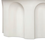 Cassandra Outdoor Round Coffee Table, Ivory