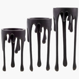 Castellana Candleholder, Black, Set of 3-Accessories-High Fashion Home