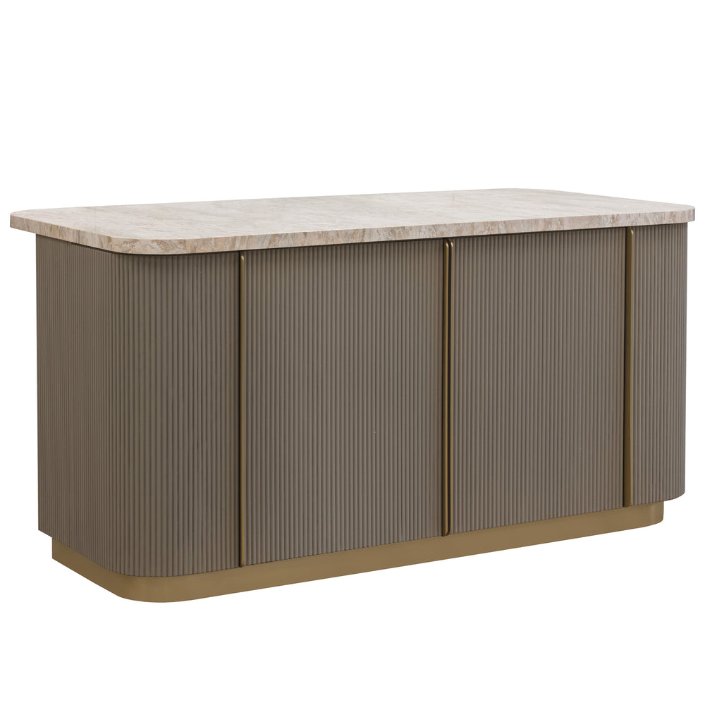 Cataldi Kitchen Island, Taupe