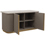 Cataldi Kitchen Island, Taupe