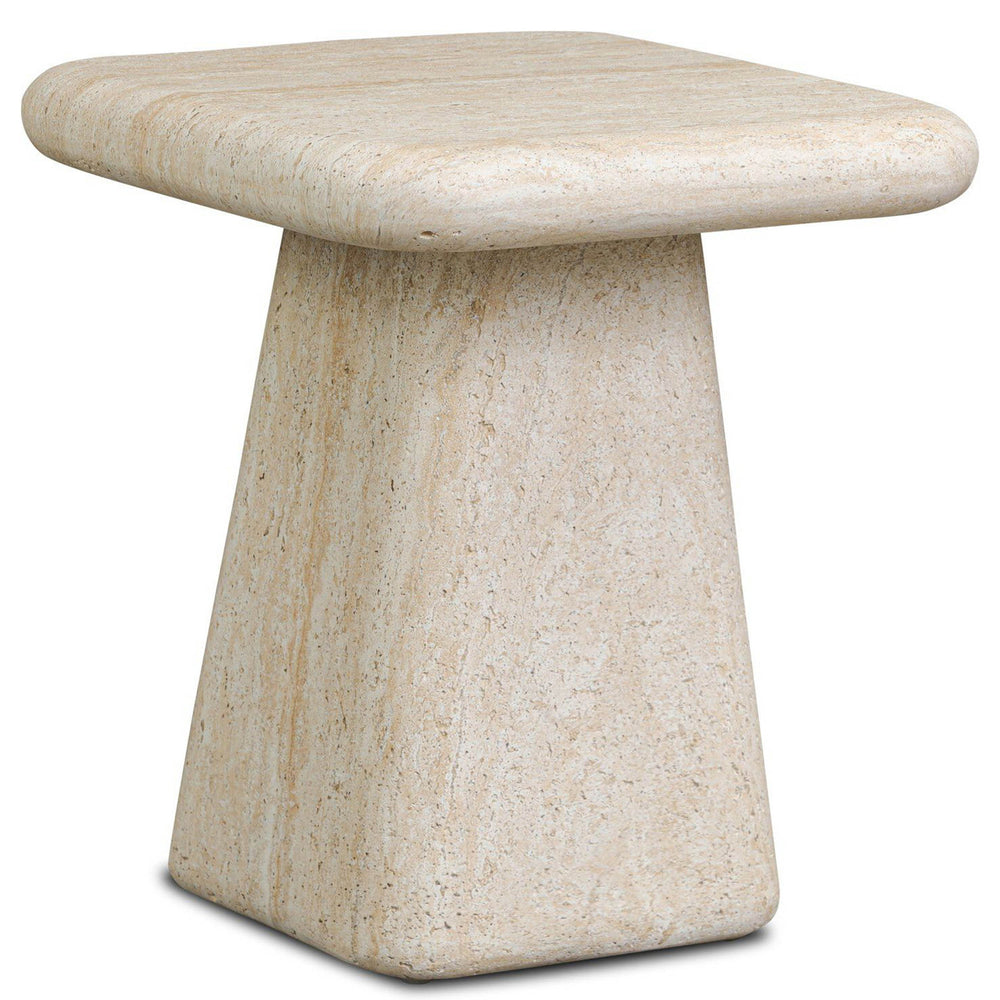 Cava Outdoor End Table, Sand  by Four Hands