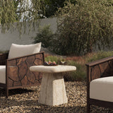 Cava Outdoor End Table, Sand  by Four Hands