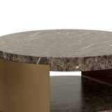 Cavette Coffee Table, Marble-Look Dark Emperador-Furniture - Accent Tables-High Fashion Home