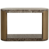 Cavette Console Table, Marble-Look Dark Emperador-Furniture - Accent Tables-High Fashion Home
