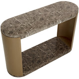 Cavette Console Table, Marble-Look Dark Emperador-Furniture - Accent Tables-High Fashion Home