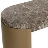 Cavette Console Table, Marble-Look Dark Emperador-Furniture - Accent Tables-High Fashion Home