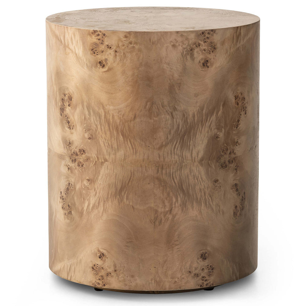 Caya End Table, Caramel Burl-Furniture - Accent Tables-High Fashion Home