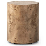 Caya End Table, Caramel Burl-Furniture - Accent Tables-High Fashion Home