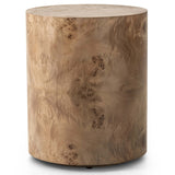 Caya End Table, Caramel Burl