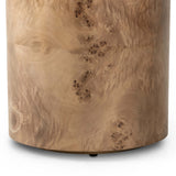 Caya End Table, Caramel Burl