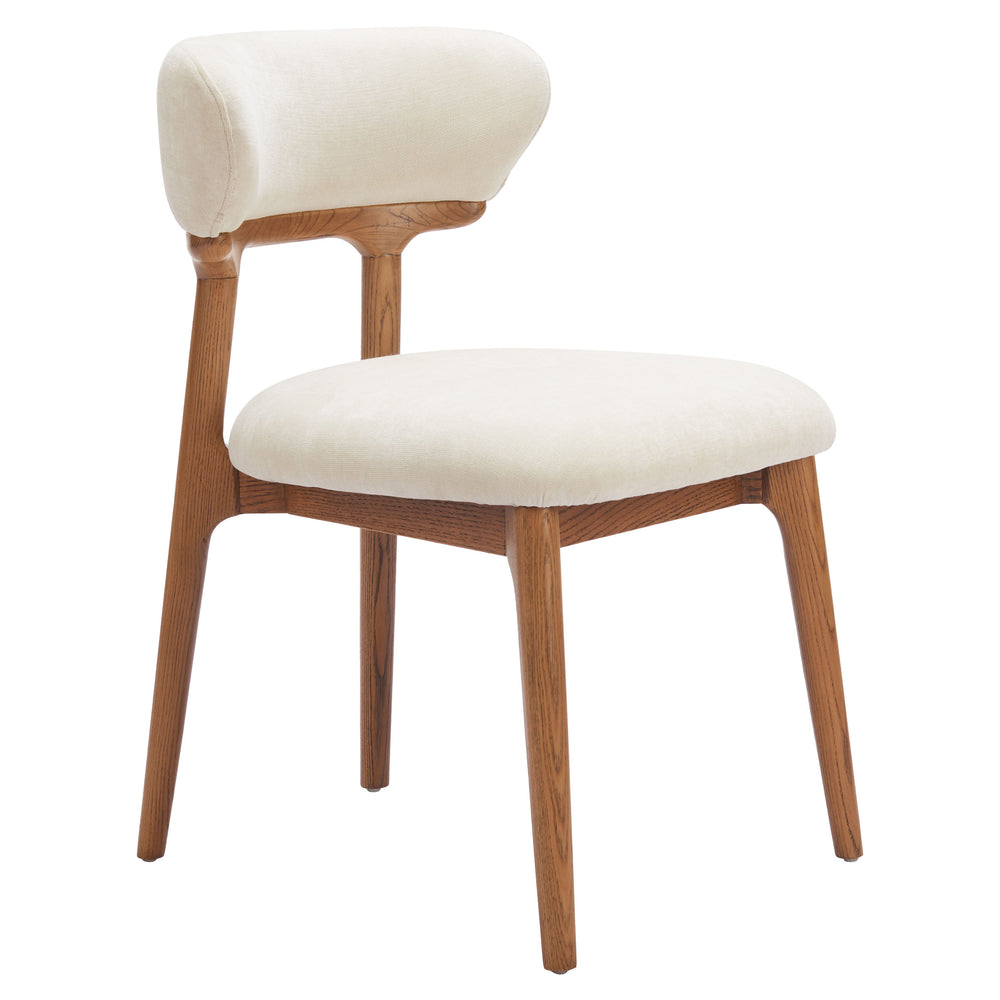 Cedar Dining Chair, White & Walnut-Furniture - Chairs-High Fashion Home
