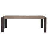 Cedar Key Outdoor Dining Table, Weathered Teak